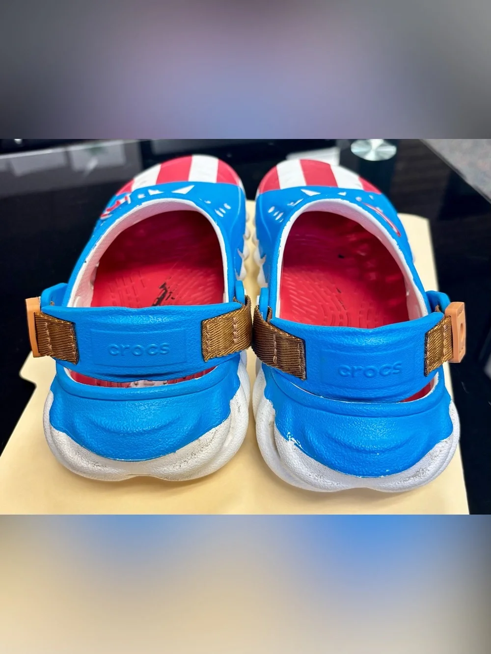 CROCS Kids Captain America Blue, Red & White